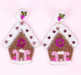 Beaded Christmas earrings