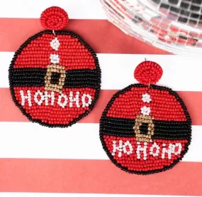 Beaded Christmas earrings