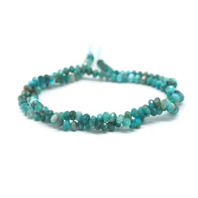 Blue Apatite 4mm Faceted Rondelle - 15-16 Inch