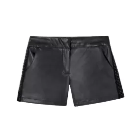 Boboli short faux leather for girls 727512 890 black