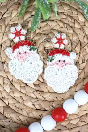 Christmas beaded earrings