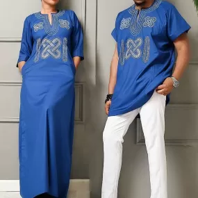 Couple's Clothing Set - Matching T-Shirt for Men and Dress for Women