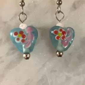 Glass Heart Earrings