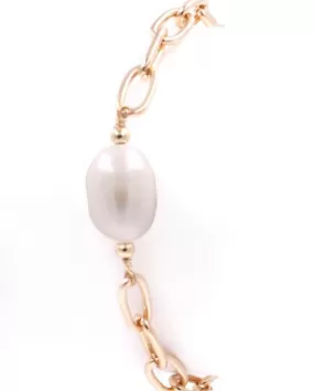 Gold Bracelet with Pearl