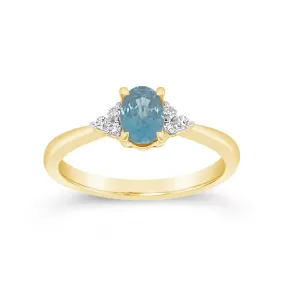 Irisa by Martin Binder Blue Zircon & Diamond Accent Ring