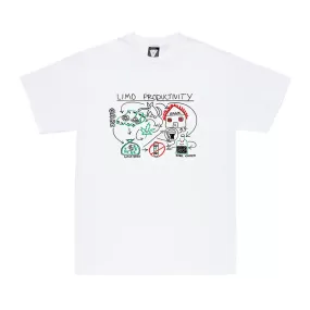 Limosine Skateboards Productivity Tee Shirt - White