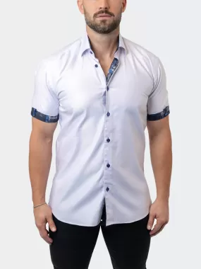 Maceoo Stretch Short-Sleeve Shirt | Galileo Grate 44 White