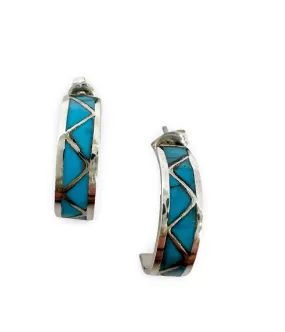 Mesquite Authentic Kingman Turquoise Earrings