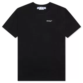 Outline Arrow Over S/S Tee - Black/White