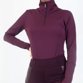 PS of Sweden Wine Grace Half-Zip Sweater