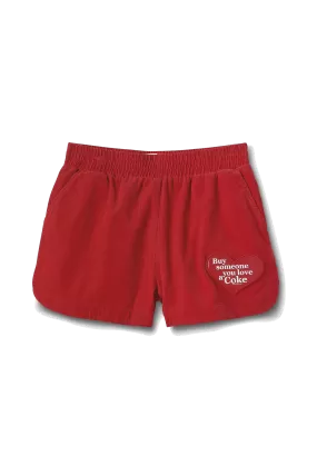 SHORT BRIXTON COCA COLA FEMME RUNNER COKE RED