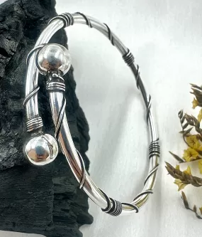 The Silver Flexible Open Bracelet